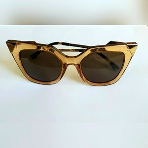 Fendi FS0060/S Cat Eye Orange Sunglasses 52MM